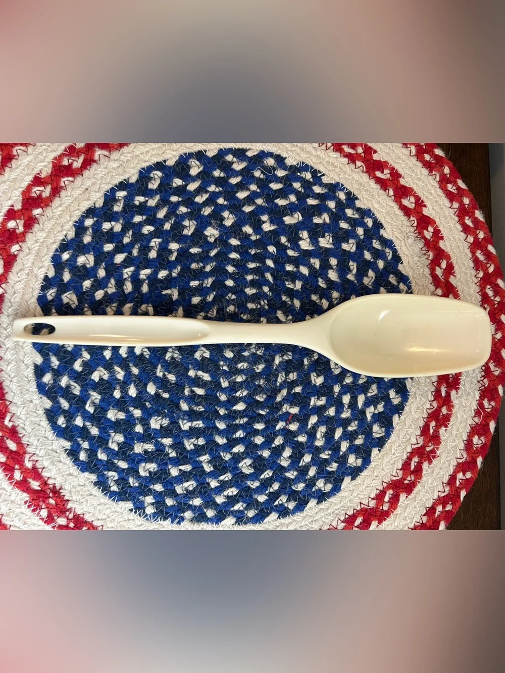 Vintage Foley Off White Nylon Utensil Spoon 11 in Read Description Free Shipping